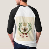 Moderne Vintage Botanische Königin T-Shirt (Rückseite)