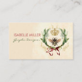 Moderne Vintage Botanische Königin Visitenkarte (Vorderseite)
