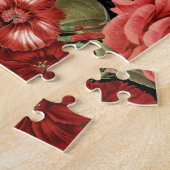 moderne Vintage botanische rosa Blumen Puzzle (Seite)