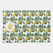 Moderne Vintage botanische Zitronen Geschirrtuch (Horizontal)