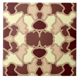 Moderne Vintage-Braunfarbene klassische Muster    Fliese