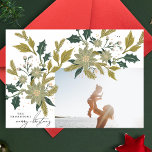 Moderne Vintage CHRISTMAS-Foto-Rahmen Feiertagskarte<br><div class="desc">WÜNSCHEN SIE IHRE FAMILIE,  FREUT SICH MIT meiner modernen Vintagen Botanischen CHRISTMAS Foto Frame Holiday Card EINEN FREUNDLICHEN CHRISTMAS. Diese elegante Karte beinhaltet ein Foto Familie ein großes Foto auf der Vorderseite mit individuellem Urlaubsgruß,  Datum und Namen.</div>