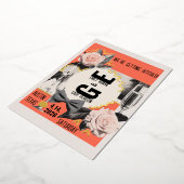 Moderne Vintage Collage aus dem Mittelalter Folieneinladung (Gedreht)