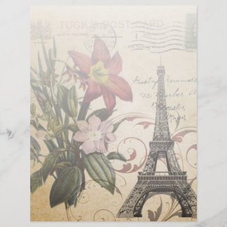 moderne Vintage Drehbücher lila Paris Eiffel Tower