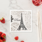 moderne vintage Eiffelturm Serviette (Beispiel)