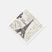 moderne vintage Eiffelturm Serviette (Ecke)