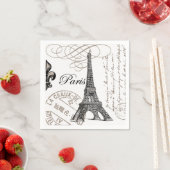 moderne vintage Eiffelturm Serviette (Beispiel)