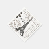moderne vintage Eiffelturm Serviette (Ecke)