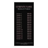 Moderne Vintage Elegante Böhmische Schwarze Blüte Werbekarte (Hinten)