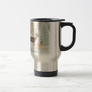 Moderne Vintage Elegante Winterwälder Reisebecher