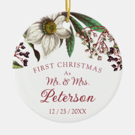 Moderne Vintage Ersten Weihnachten als Mrs. Keramik Ornament
