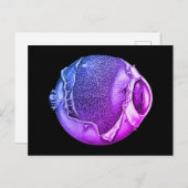 Moderne Vintage Eyeballdetails Zeichnend Lila Postkarte (Vorne/Hinten)
