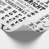moderne Vintage Feiertagswörter Geschenkpapier (Ecke)