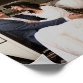 Moderne Vintage Foto Hochzeitsempfehlung willkomme Poster (Ecke)