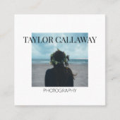 Moderne Vintage Fotografie Quadratische Visitenkarte (Vorderseite)