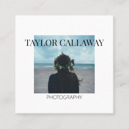 Moderne Vintage Fotografie Quadratische Visitenkarte
