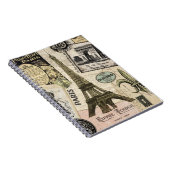 Moderne Vintage Franzosereisecollage Notizblock (Rechte Seite)