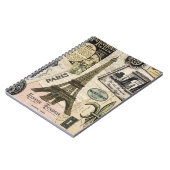 Moderne Vintage Franzosereisecollage Notizblock (Linke Seite)