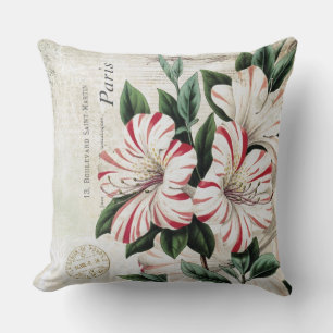 moderne vintage-französische Amaryllis Kissen