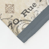 Moderne Vintage französische Bauernblume Fleecedecke (Ecke)