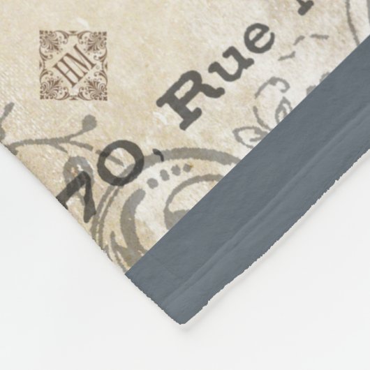 Moderne Vintage französische Bauernblume Fleecedecke (Ecke)