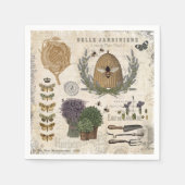 Moderne Vintage französische Bauernblume Serviette (Vorderseite)