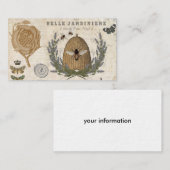 Moderne Vintage französische Bauernblüte Visitenkarte (Vorne/Hinten)