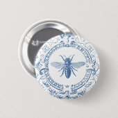 Moderne Vintage französische Bauernpflanze Button (Vorne & Hinten)