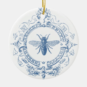 Moderne Vintage französische Bauernpflanze Keramik Ornament