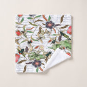 Moderne Vintage französische Bienen & Blume Badhandtuch Set (Waschlappen)