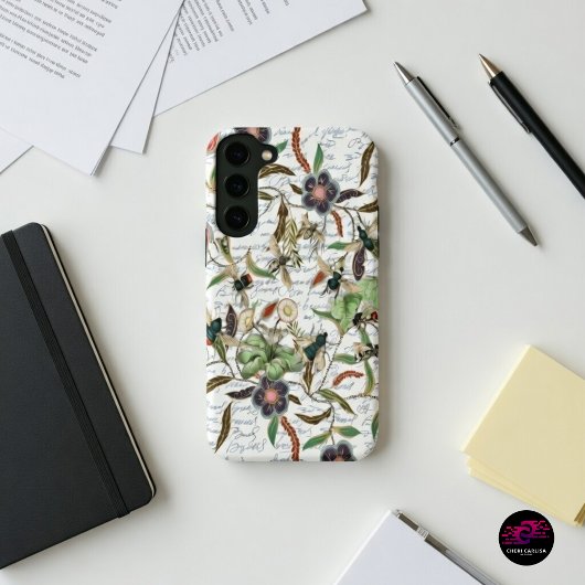 Moderne Vintage französische Bienen & Blume Samsung Galaxy Hülle