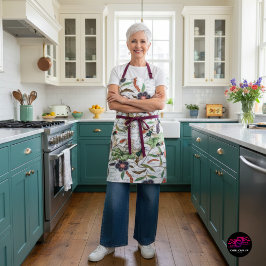 Moderne Vintage französische Bienen & Blume Schürze