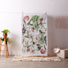 Moderne Vintage französische Bienen & Blume Stoff