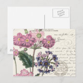 moderne Vintage französische Blüte Postkarte (Vorne/Hinten)
