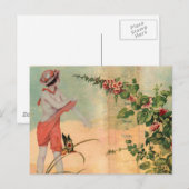 Moderne Vintage-Französische Collage-Postkarte Postkarte (Vorne/Hinten)