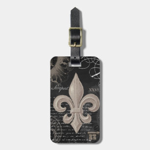 moderne vintage-französische Fleur de Lis Gepäckanhänger