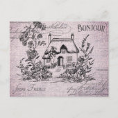 Moderne Vintage französische Hütte Postkarte (Vorderseite)