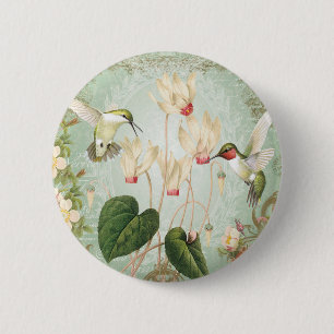 Moderne Vintage französische Kolibris Button