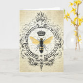 moderne Vintage französische Königin Karte (Gelbe Blume)