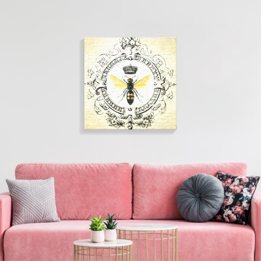 Moderne Vintage französische Königin Leinwanddruck (Insitu (Wohnzimmer))