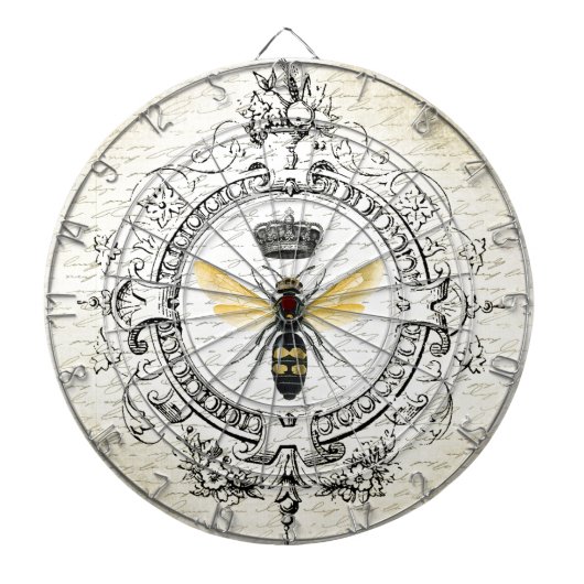 MODERNE VINTAGE französische Königinbiene Dartscheibe (vorne)