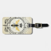 moderne Vintage französische Königinbiene Gepäckanhänger (Vorderseite horizontal)
