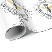 MODERNE VINTAGE französische Königinbiene Geschenkpapier (Rolleneckpunkt)