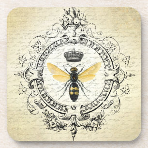 Moderne Vintage französische Königinbiene Getränkeuntersetzer