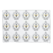 MODERNE VINTAGE französische Königinbiene Kissenbezug (Vorderseite)