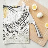 MODERNE VINTAGE französische Königinbiene Küchentuch (Viertel Falte)