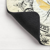 moderne Vintage französische Königinbiene Mousepad (Ecke)