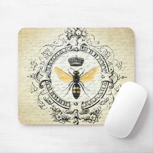 moderne Vintage französische Königinbiene Mousepad (Mit Mouse)