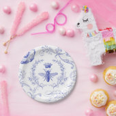 moderne Vintage französische Königinbiene Pappteller (Party)