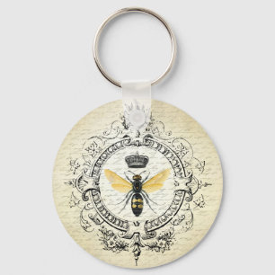 MODERNE VINTAGE französische Königinbiene Schlüsselanhänger